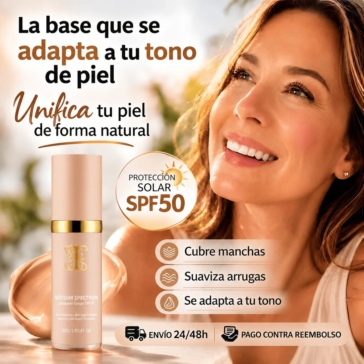 Base 4 en 1 Piel Perfecta con Protección Solar